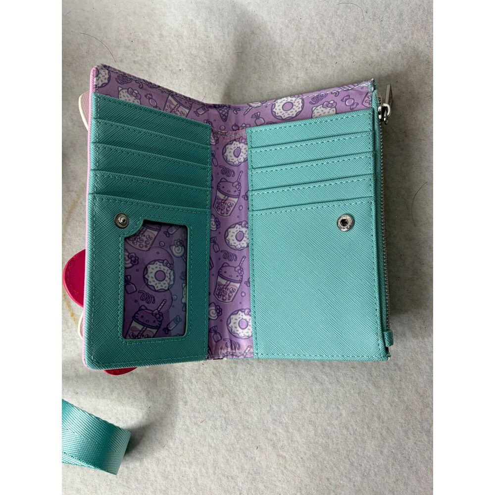 Loungefly Sanrio Hello Kitty cupcake mini backpack pastel colors and wallet - Picture 8 of 11